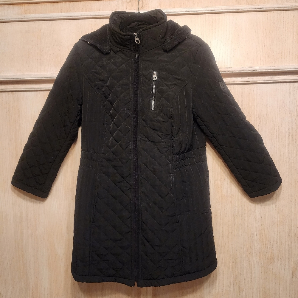 Laundry By Shelli Segal Quilted Black Puffer Coat